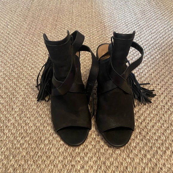 Sam Edelman Black Fringe Heels - Picture 14 of 14